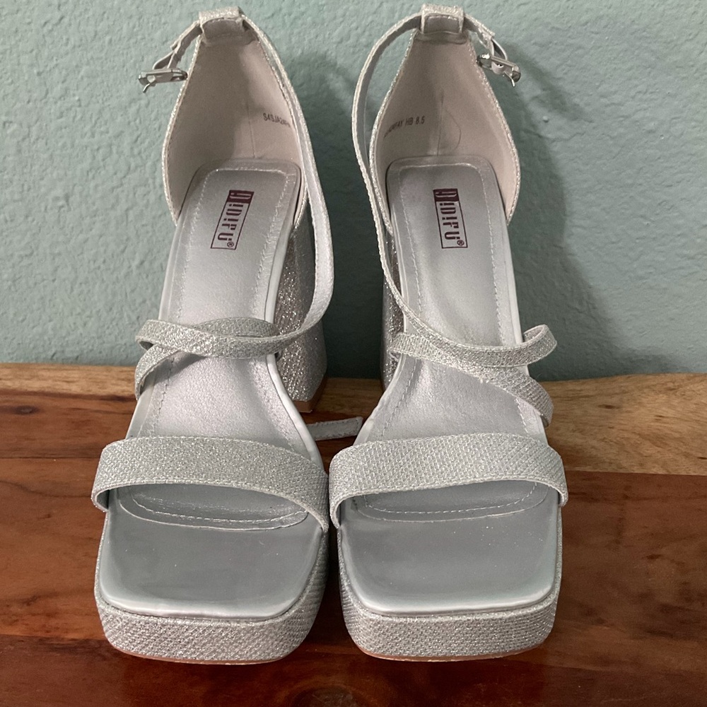 Silver Women's Platform Heels